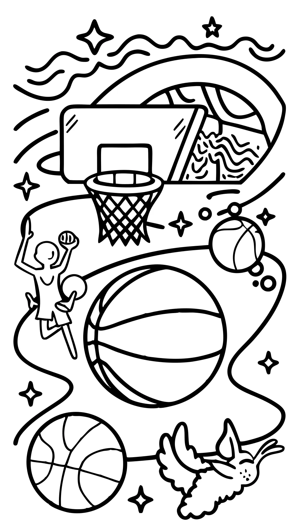 coloriage de basket-ball nba